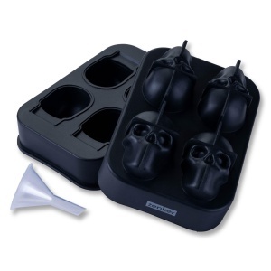 Zenker Eiswurfelformer Totenkopf Set 4 Forme Halloween Silikon Negru