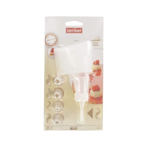 Zenker Spritzbeutel PATISS 30cm Alb Set Decorare cu 5 Duze - Img 5
