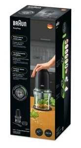 Zerkleinerer Braun MultiPractic 3 CH3011BK, 500W, 4 cutite inox, negru - Img 8