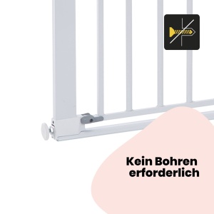 Zid de siguranta Safety 1st Flat Step, extensibil 73-101 cm, alb, fara montaj cu gauri - Img 5