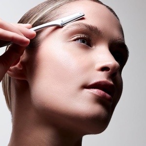 Zwilling Rasoir facial premium din otel inoxidabil argintiu cu 3 lame de rezerva - Img 4