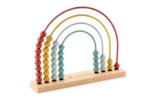 Abac Pinolino Regenbogen Ruby Montessori din lemn masiv pentru copii 1 ani design colorat - Img 3