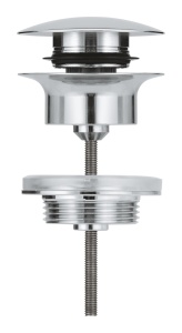 Ablaufgarnitur GROHE 65807000 cu Click, crom, pentru chiuveta cu supraplin - Img 2