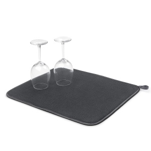 Abtropfmatte Rayen - 40x46 cm, super absorbanta, uscare rapida, gri inchis - Img 4