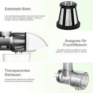 Accesorii pentru storcator AMZCHEF compatibile cu masini de facut sucuri KitchenAid, Alb - Img 3