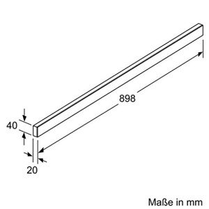 Accesoriu Dunstabzugshaube Siemens Griffleiste Edelstahl LZ49850, Design, 90 cm - Img 2