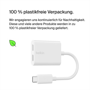 Adaptor audio si incarcare USB-C Belkin RockStar, 60W, alb - Img 6