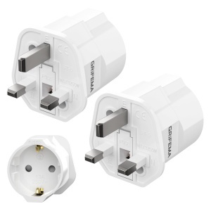 Adaptor de calatorie GRIFEMA GD602, set 2 bucati, 13A, compact