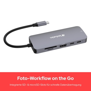 Adaptor Multiport USB-C Verbatim CMH-09, 9 porturi, HDMI, 4K, cititor SDmicroSD - Img 5
