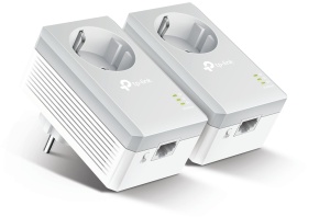 Adaptor Powerline TP-Link TL-PA4010P KIT, 600 Mbits, cu priza integrata, 100 Mbits Ethernet