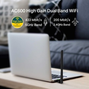 Adaptor WLAN TP-Link Archer T2U Plus AC600, Dualband, 433 Mbps, Antena 5dBi - Img 3