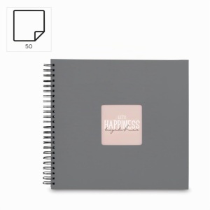 Album foto spiralat Hama Fine Art, 36x32 cm, 50 pagini negre, gri - Img 4