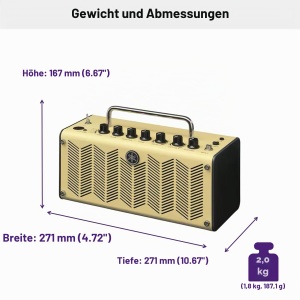 Amplificator de chitara Yamaha THR5, 10W, portabil, culoare ivory - Img 4