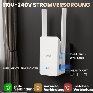 Amplificator WiFi Tenda A23 AX1500, Dual-Band, 300Mbps 2.4GHz, 1201Mbps 5GHz - Img 6