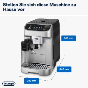 Aparat de cafea complet automat DeLonghi Magnifica Plus ECAM32270SB cu ecran color tactil mare 18 bauturi calde si reci spuma cremoasa de lapte setari - Img 8