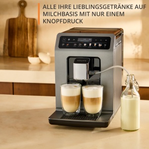 Aparat de cafea complet automat Krups Evidence Hot & Cold, 18 bauturi de specialitate, bauturi calde si reci, cappuccino cu o singura atingere, sistem de lapte cu tub de lapte, ciclu automat de ingrijire, EA898GF0 - Img 5