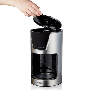 Aparat de cafea cu filtru cloer pentru 10 cani, functie de mentinere calda, ulcior de vid, lingura de masurare, indicator de nivel al apei, auto. Oprire, ecran tactil LCD, cronometru, dimensiunea filtrului 1 x 4, 800 W, otel inoxidabil - Img 3
