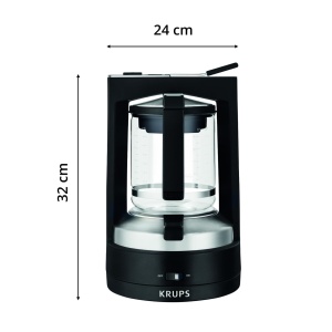 Aparat de cafea cu filtru Krups T8, 850 wati, oprire automata, 8-12 cani, capacitate 1L, filtru permanent, comutator de pornire/oprire iluminat, usor de utilizat, negru, KM4689 - Img 7