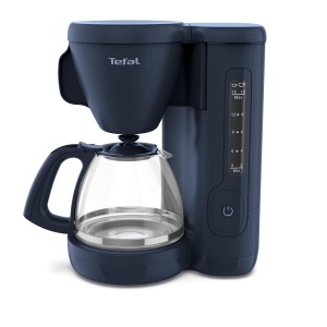 Aparat de cafea cu filtru Tefal Morning, ulcior de sticla, rezervor de apa de 1,25 litri, functie de mentinere la cald, filtru permanent, indicator de nivel al apei, albastru, CM2M1410 - Img 2