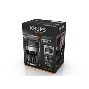 Aparat de cafea Krups KM8328 Grind Aroma cu rasnita | Cronometru de 24 de ore | Recipient de 180 g fasole | Capacitate de 1,25 L pentru pana la 15 cesti de cafea | Functie de oprire automata | 3 macinari | Negru - Img 8
