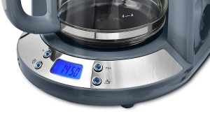 Aparat de cafea Russell Hobbs [cronometru digital, cap de dus pentru extractie si aroma optime] Inspire Grey (max 10 cani, ulcior de sticla de 1,25 l, placa de incalzire, 1100W) Filtru de cafea 24393-56 - Img 2