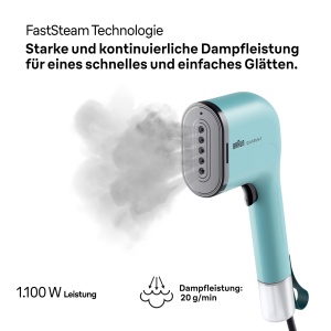 Aparat de calcat vertical Braun QuickStyle 3 GS3013GR 1100W rezervor detasabil verde - Img 2