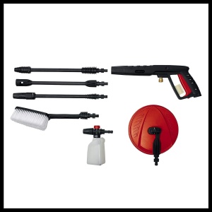Aparat de curatat cu inalta presiune Einhell TE-HP 140 (1.900 wati, max. 140 bari, sistem modular de cuplare rapida, inclusiv furtun de inalta presiune, pistol, lance, diverse duze, perie, recipient de pulverizare) - Img 2