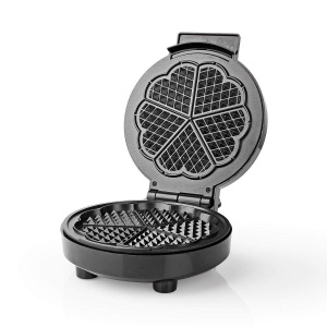 Aparat de facut waffles - 5 forme inima - 1000 W - 19 cm