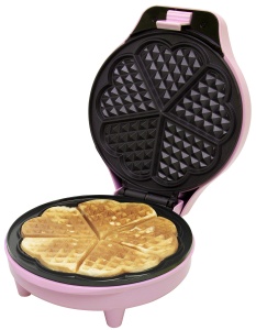 Aparat de facut waffles Bestron ASW217 700W Antiaderent Design Retro Roz - Img 2