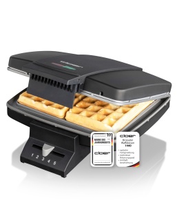 Aparat de facut waffles Cloer 1440, 2 Waffeln, 930 W, negru