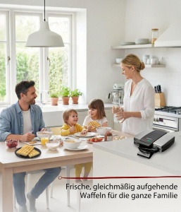 Aparat de facut waffles Cloer 1445, 930 W, 2 Waffeln, inox - Img 6