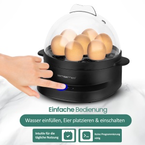 Aparat de fiert oua EMERIO, 7 oua, 8 limbi, BPA free - Img 7