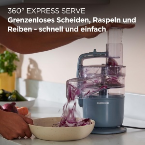 Aparat de gatit Kenwood MultiPro Compact FDP23.380, 600 ml, inox, albastru - Img 3