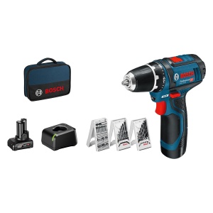 Aparat de gaurit cu acumulator Bosch Professional GSR 12V-15, 2.0Ah si 4.0Ah, negrualbastru
