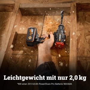 Aparat de gaurit si insurubat WORX WX356.9, 20V, 85 Nm, compact - Img 5