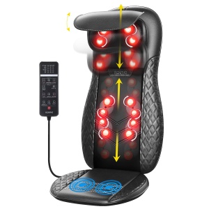 Aparat de masaj RENPHO Shiatsu pentru spate si gat cu functie de incalzire si vibratii 3 zone de masaj