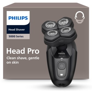 Aparat de ras cap Philips Head Shaver Pro Series 5000 HS598015 cap flexibil 360deg lame ComfortCut utilizare fara fir