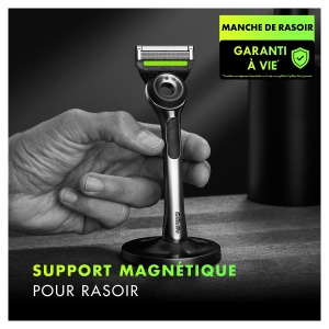 Aparat de ras Gillette Labs cu tehnologie de peeling 1 maner 3 lame suport magnetic premium - Img 3