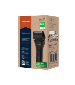 Aparat de ras pentru barbati GRUNDIG MS 6330, timp de functionare de 60 de minute, aparat de tuns par lung pliabil, sistem de taiere de 3 ori, carcasa din 74% plastic reciclat, utilizare la nivel mondial, negru - Img 6