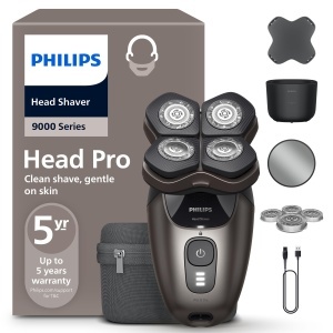 Aparat de ras Philips Head Shaver Pro Series 9000 HS998015 cap flexibil 360deg lame ComfortCut