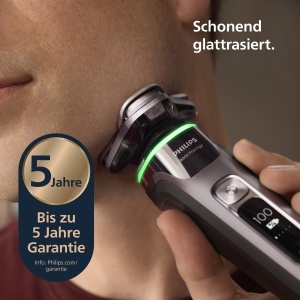 Aparat de ras Philips i9000 Prestige, aparat de ras umed si uscat pentru barbati cu aparat de tuns integrat, gri inchis, senzor de presiune, statie de curatare, statie de incarcare si geanta de calatorie (model XP9202/30) - Img 2