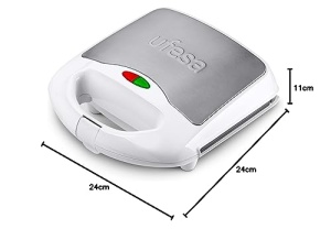 Aparat de sandvisuri Ufesa SW7862 750 W, farfurii antiaderente, etansare perfecta, 2 sandvisuri, fara BPA, alb, exclusiv - Img 5