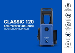 Aparat de spalat cu presiune Nilfisk Classic 1600 W, 120 bar, pentru exterior - Img 2
