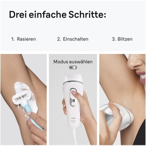 Aparat IPL Braun Silk Expert Pro 3 PL3222, Epilare Durabila, Alb-Argintiu - Img 5