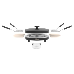 Aparat pentru pizza Tristar PZ-9174 900W 25x25 cm 4 persoane placi ceramice antiaderente - Img 4