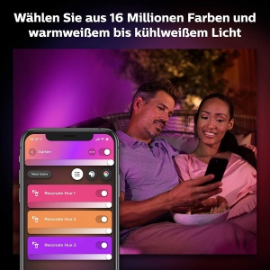 Aplica inteligenta Philips Hue Resonate pentru iluminat exterior, 1180 lm, IP44, negru - Img 5