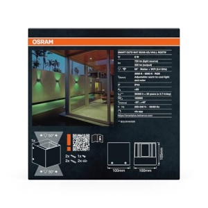 Aplica LED de exterior Osram SMART Matter, 8W, RGBTW, IP44, Negru - Img 3