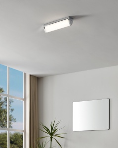Aplica LED pentru baie EGLO Gita 2, 8.3W, IP44, crom si alb, 35 cm - Img 3