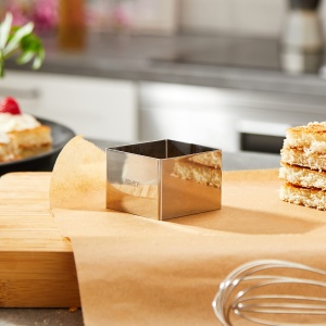 Aro Cuadrado Inox IBILI 716906 - Dessertring, 6x6x4.5 cm, Argintiu - Img 3