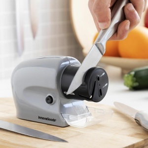 Ascutitor electric InnovaGoods 6-in-1, compact, gri, din plastic - Img 7